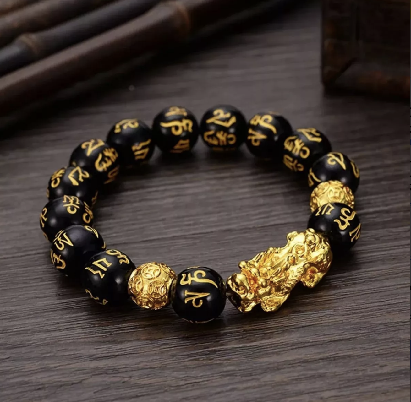 Miniatura 4 de Pulsera Feng Shui  Obsidiana
